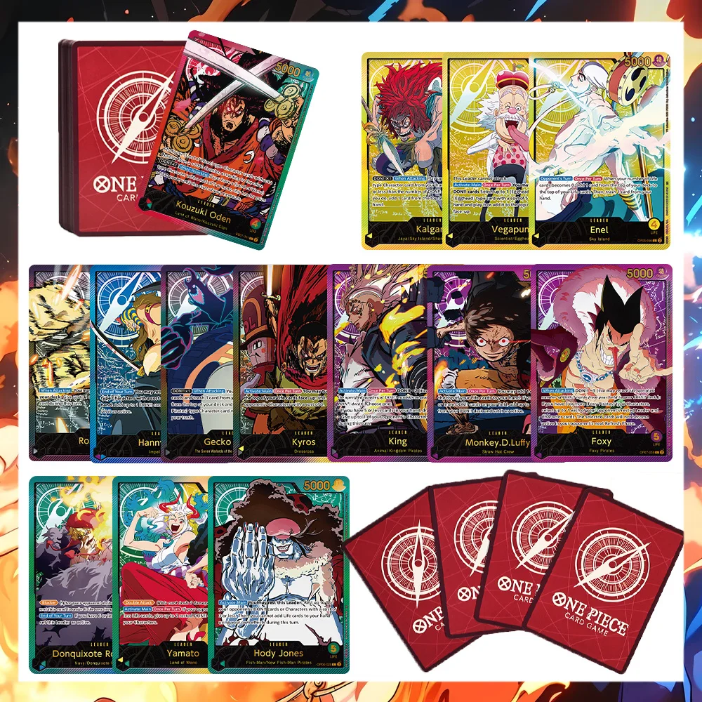 Anime One Piece OPCG Lucci Moria Luffy Vegapunk Kalgara Proxy Cards Premium Quality English Version Collection Cards Gifts Toys