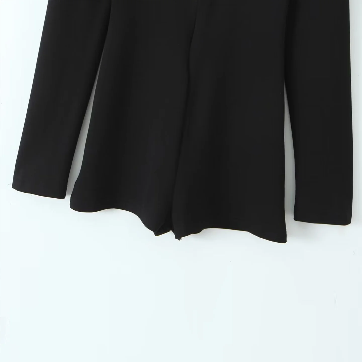 

Slim Fit Long Sve Jumpsuit Zipper Design Simple Yet Faionable Women's Clothing High Waist Straight Leg Polyester Fiber