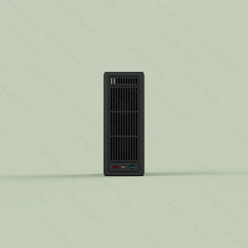 E4 V7 Direct-Mount 1U Thick Aluminum CNC Half-Height Dual-Slot Blade Card ITX Mini Case