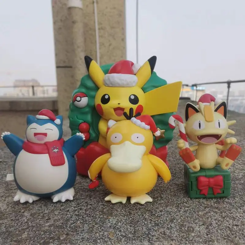 

Pokemon Jointly-Designed Pikachu Mirror Christmas Toy Snorlax Psyduck Meowth Children's Day Gift