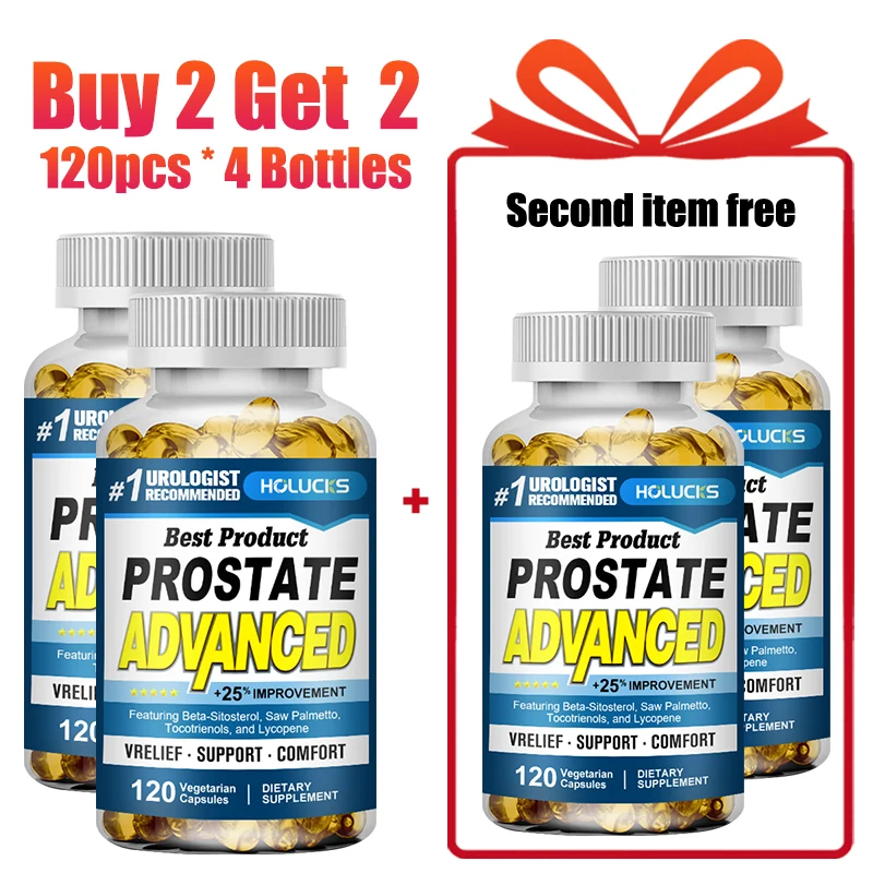 

HOLUCKS Prostate Advanced Capsules, Total Care for Prostate Health, Support Urinary System & Improve Men's Overall Body Wellness