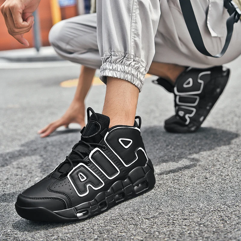 New Large-sized High-top Men's Shoes, 2026,Lightweight and Anti-slip Air Cushioned Sports Running Shoes, Casual Basketball Shoes view 4