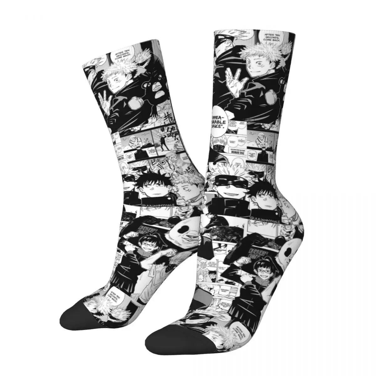 Autumn Winter Fashion Men's Women's Jujutsu Kaisen Anime Socks Manga Gojo Satoru Itadori Yuuji Sweat Absorbing Football Socks