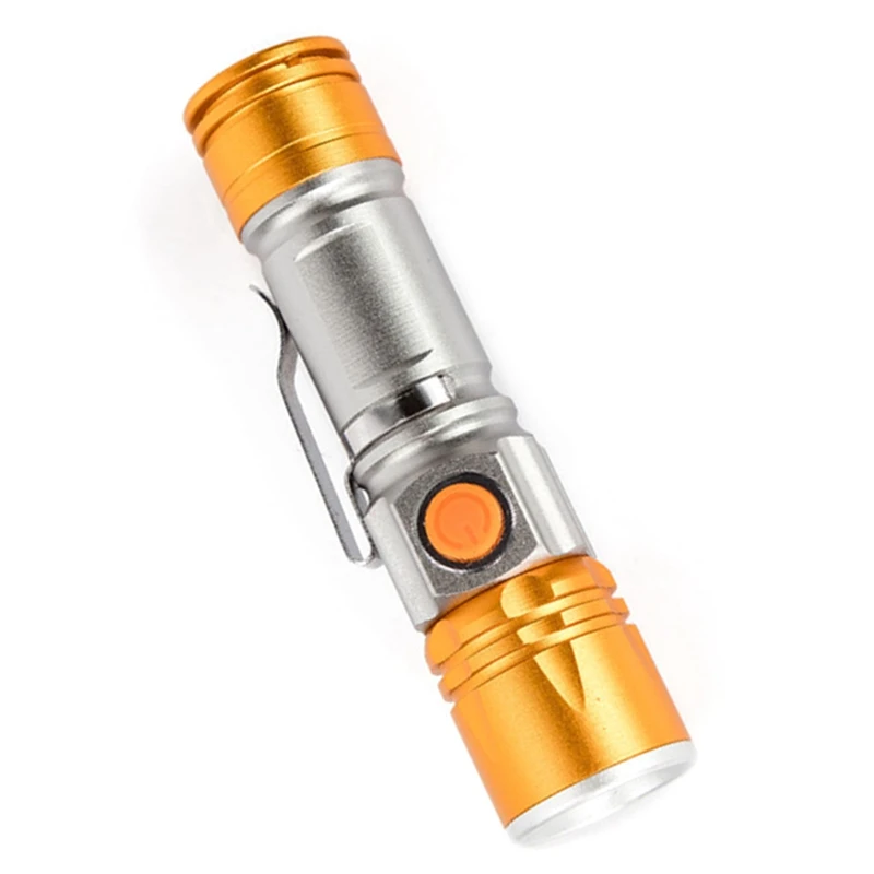 High Strong Power Led Flashlights Rechargeable USB Mini Flashlight LED Outdoor Zoomable Long Shot Flashlight Waterproof Durable