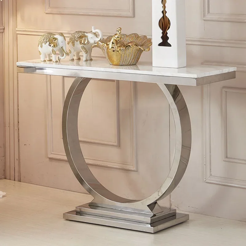 #For Living room furniture mirrored hallway table modern console tables marble console table with mirror for home CT004