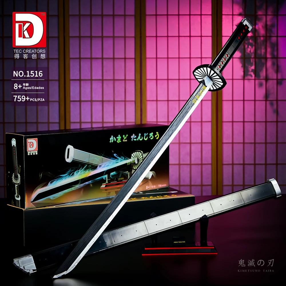 Diverse creatieve anime-geïnspireerde katana-zwaard bouwstenen MOC bouwstenen set collectie speelgoed cadeau voor jongens en meisjes