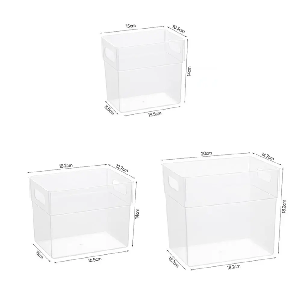 Simple Plastic Miscellaneous Storage Box Transparent Portable Marker Pen Holder Cosmetics Storage Basket School Office