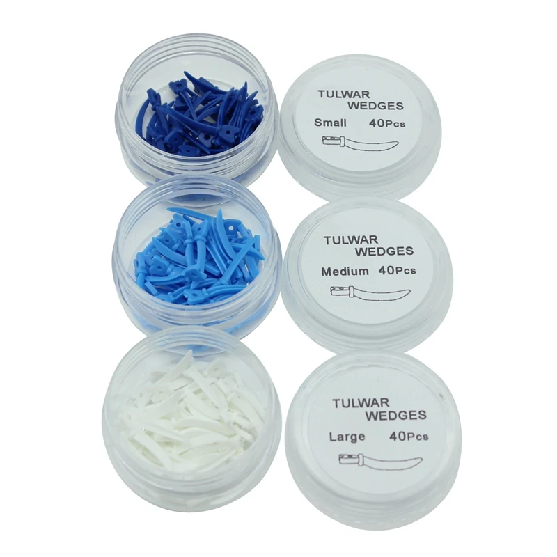 

Dental Wedges for Sectional Matrix System Refill Wedge Disposable Plastic Tulwar Wedges with Hole Dental Products