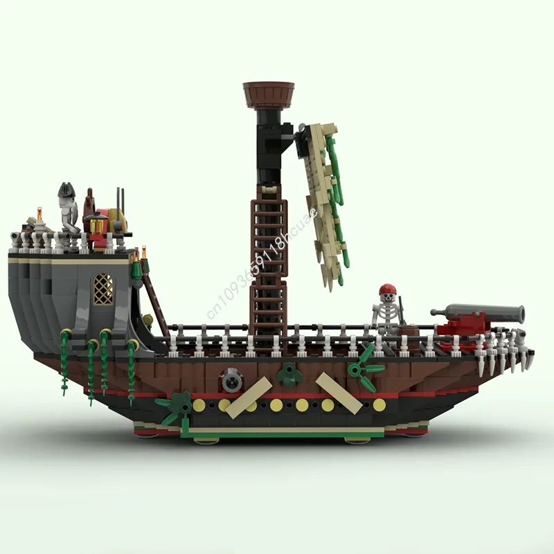 757 قطعة MOC شبح السفينة القراصنة نموذج اللبنات هدية الكريسماس العمارة تجميع لعبة فكرة التعليم الطوب عيد ميلاد