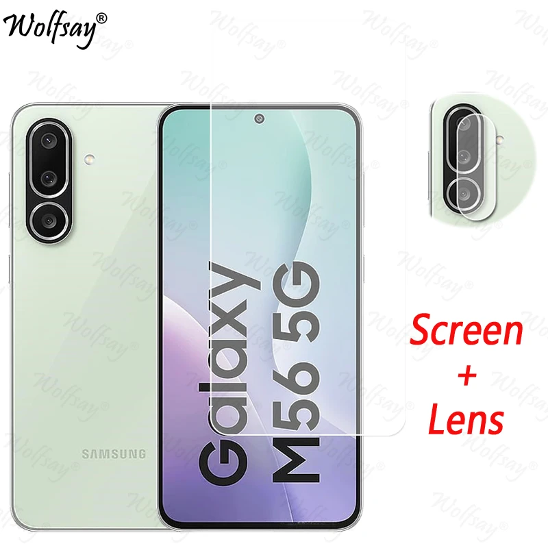 Camera Lens Protector For Samsung Galaxy M56 Screen Protector Tempered Glass Samsung M56 5G Glass For Samsung M56 Glass 6.74inch