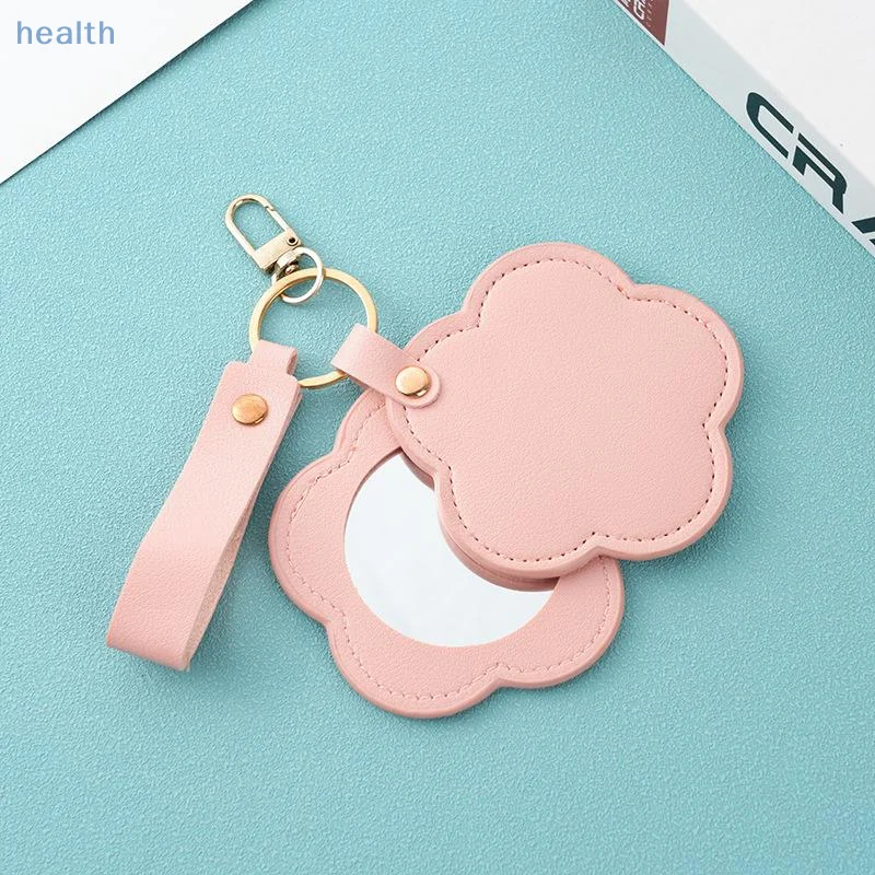 حقيبة ظهر صغيرة من جلد البولي يوريثان معلقة سلسلة مفاتيح محمولة للنساء حزمة مرآة لوضع مساحيق التجميل كيرينغ لطيف صغير ملحق سيارة كيرينغ هدية