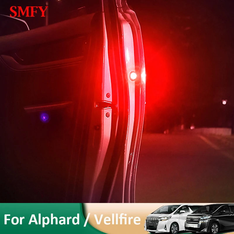 For Toyota Alphard Vellfire 30 20 2008-2022 Accessories Car Door Opening Warning Light Anti-collision Light