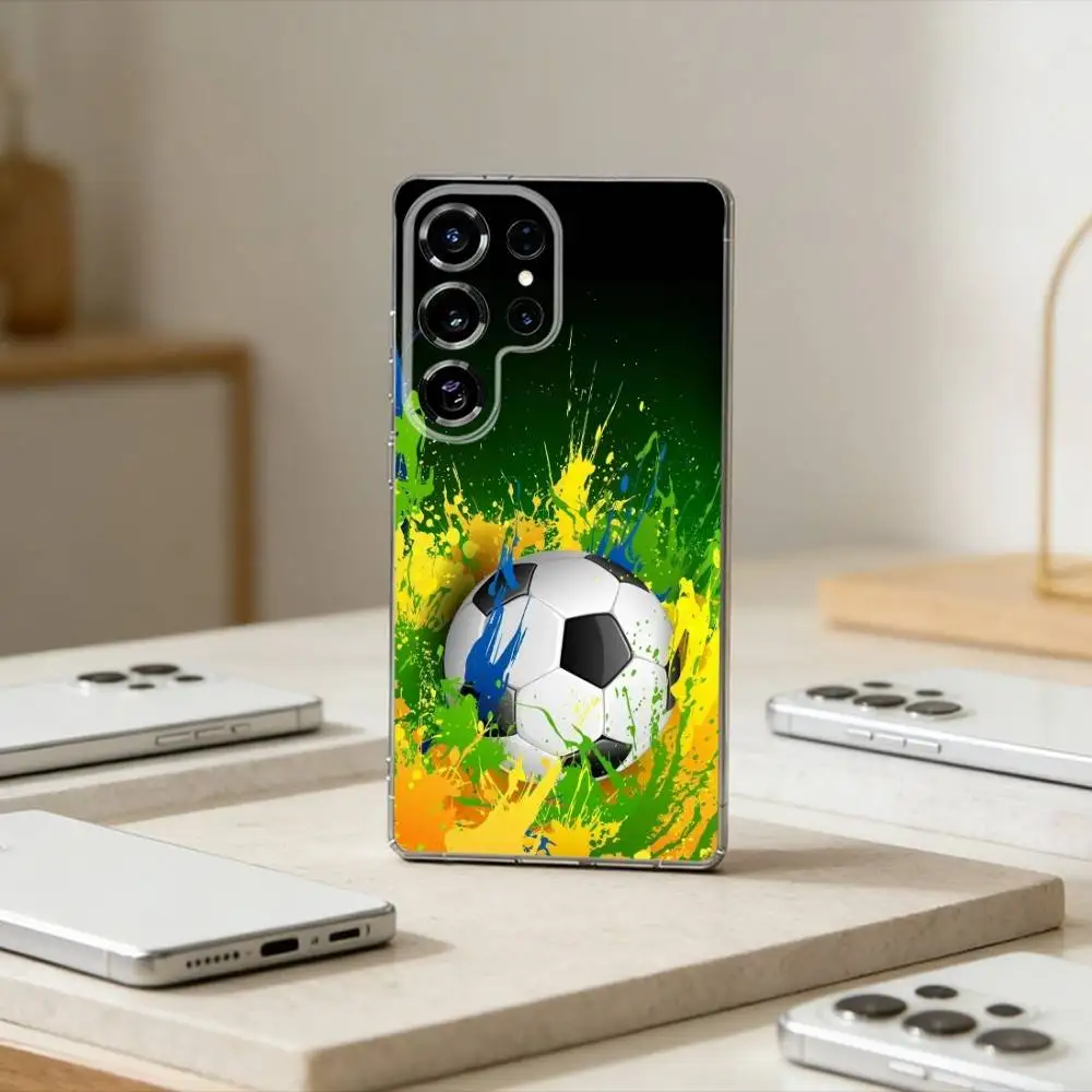 

Cool F-Football photo Phone Case For Samsung S25,S24,S21,S22,S23,S30,Ultra,S20,Plus,Fe,Note,10,9,5G Transparent Cover