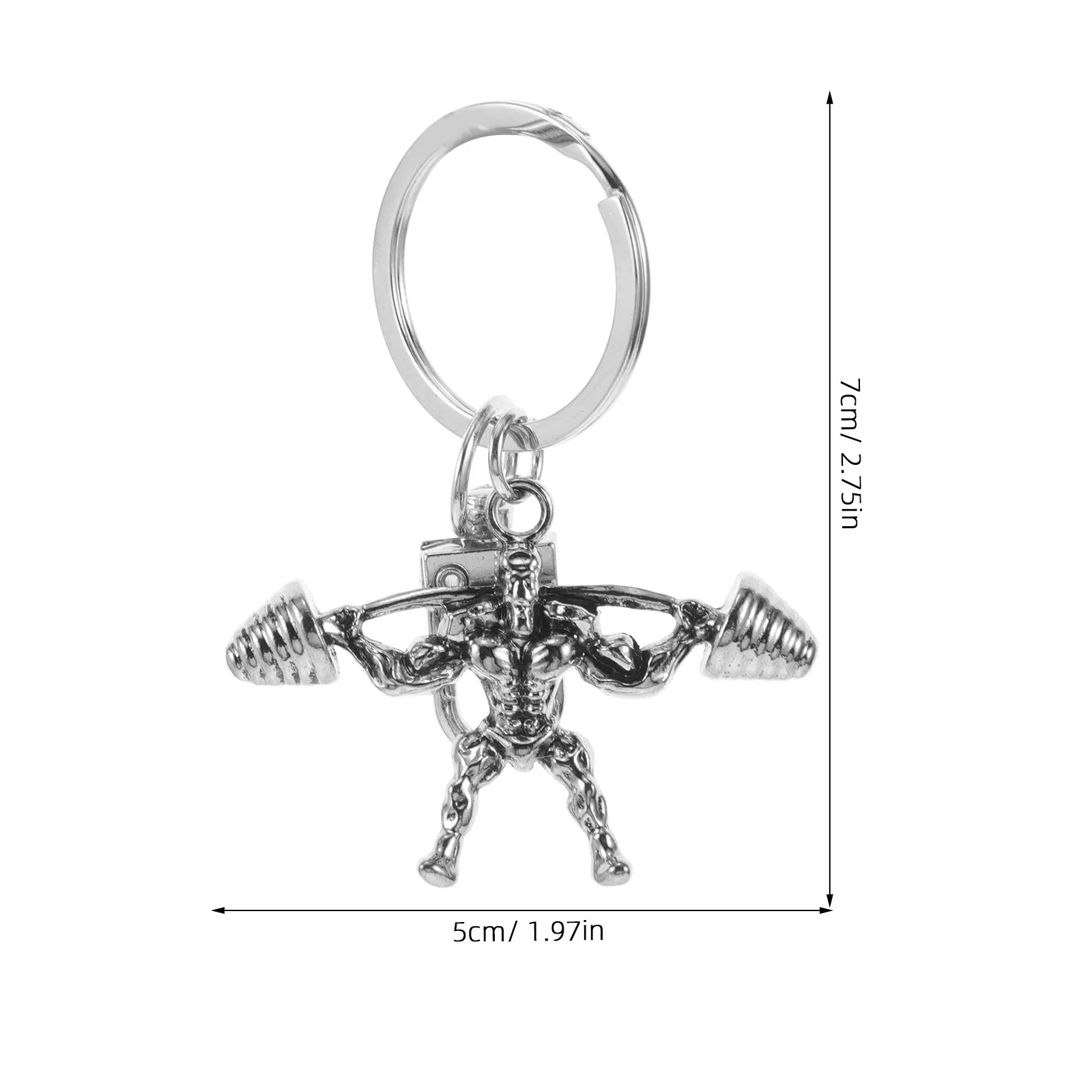 Metal Dumbbell Keychain Fitness Motivational Key Ring Bodybuilding Jewelry for Gym Lovers Weightlifting Sport Charm