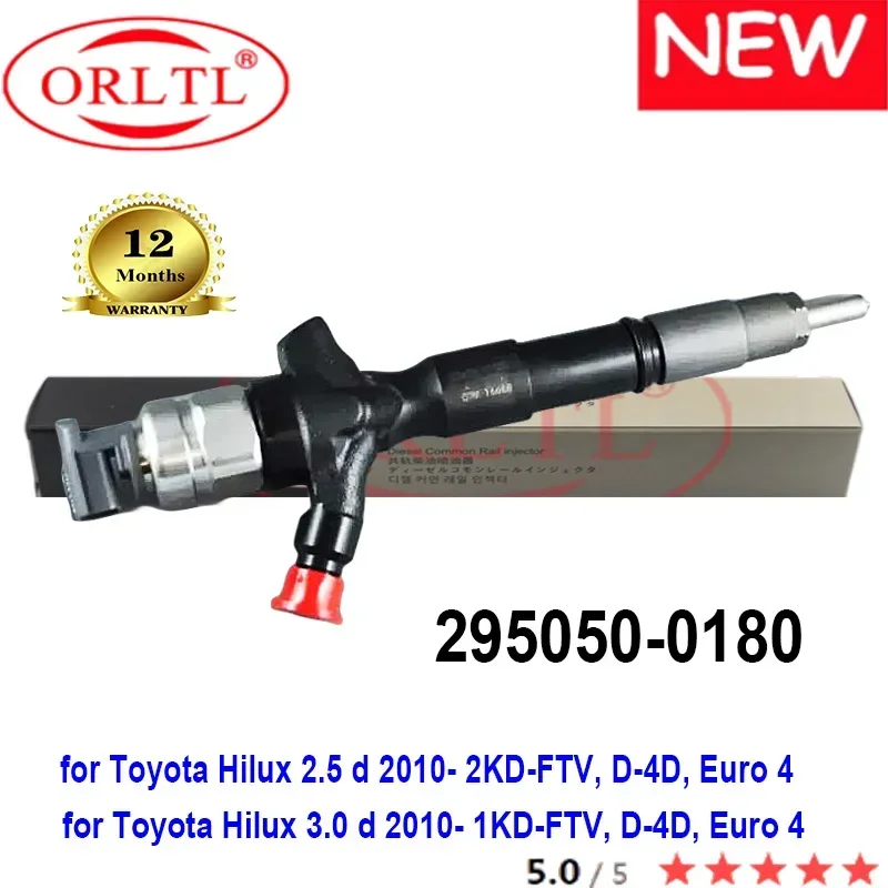 NEW 295050-0180 Genuine Fuel Injector 2950500180 295050 0180 295050-0181 SM295050-0180 For Toyota Hilux 1KD 2KD 2.5 D 3.0D