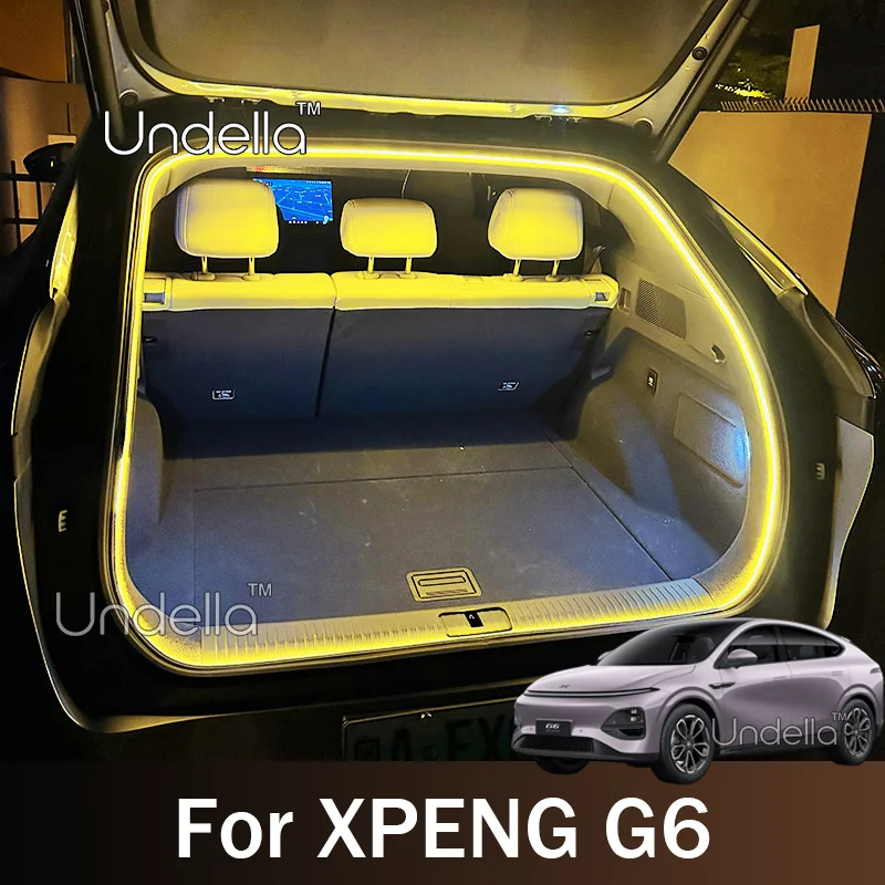 For XPENG G6 2026 2025 2027 Car Rear Trunk High Brightness Lighting Ambient Light Decoration Tailgate Light Strip Accessories