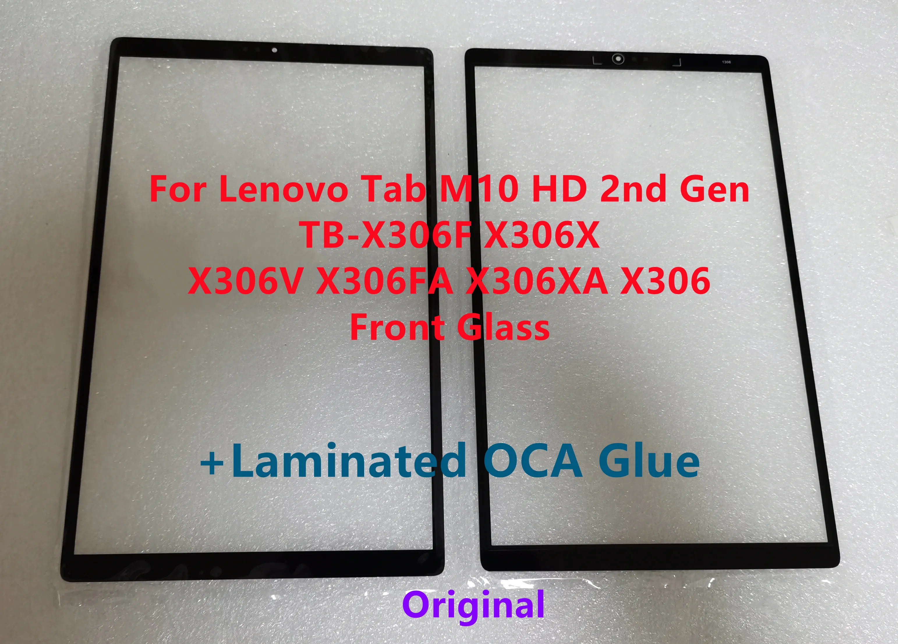 New Original 10.1'' For Lenovo Tab M10 HD 2nd Gen TB-X306F X306X X306V X306FA X306XA X306 Touch Screen Front Glass+Laminated OCA