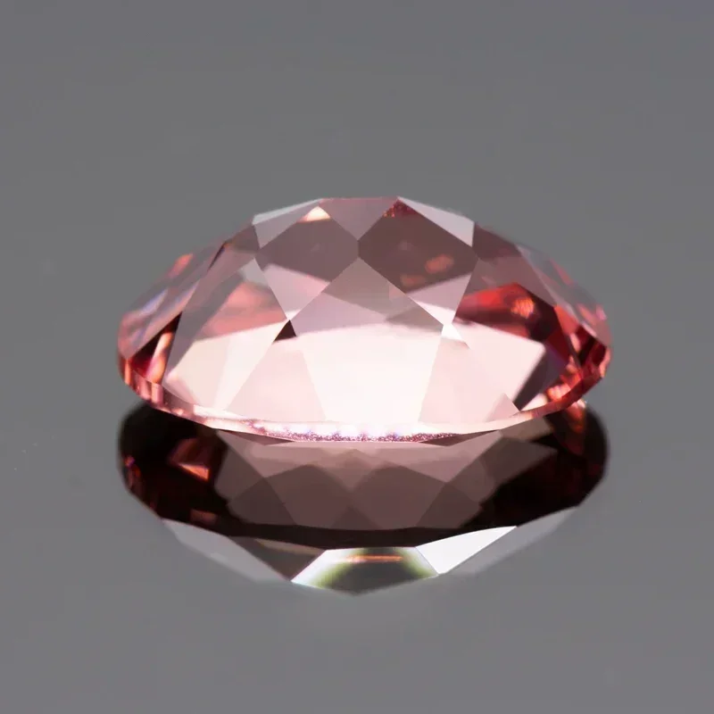 مختبر نمت Padparadscha شكل بيضاوي سحر الأحجار الكريمة وردي فاتح اللون الخرز Diy بها بنفسك خواتم مجوهرات صنع شهادة AGL قابلة للاختيار