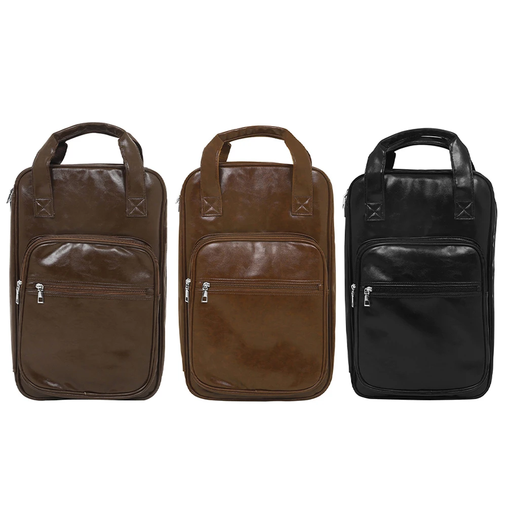 

Чехол для барабанных палочек утолщенная искусственная кожа Водонепроницаемая износостойкая двойная головка на молнии барабанная ручка сумка для хранения защитные аксессуары