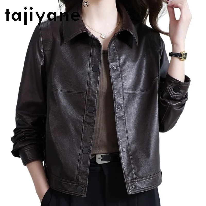 TAJIYANE 100% Real Leather Jacket Woman Luxury Top-Grain Sheepskin Coat Short Genuine Leather Jackets 2025 Autumn Women Clothes