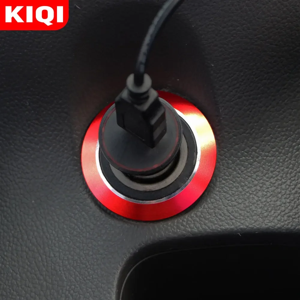 Car Cigarette Lighter Decoration Circle Trim Sticker for Chevrolet Chevy Cruze Sedan Hatchback Malibu 2009 - 2015 Accessories