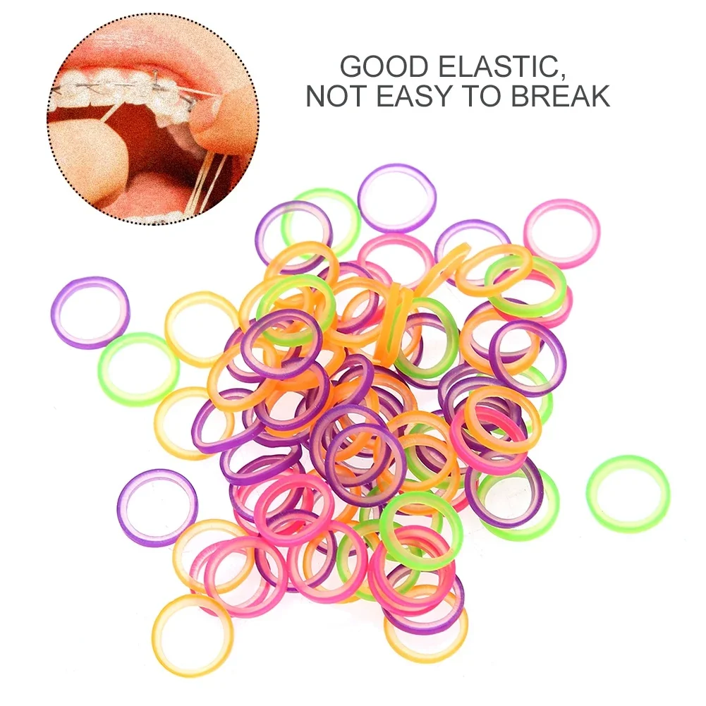 

300 Pcs Elastic Rubber Teeth Traction Rings Orthodontics Rubber Band Mixed Dentist Tools Dentistry Accessories Dental Laboratory