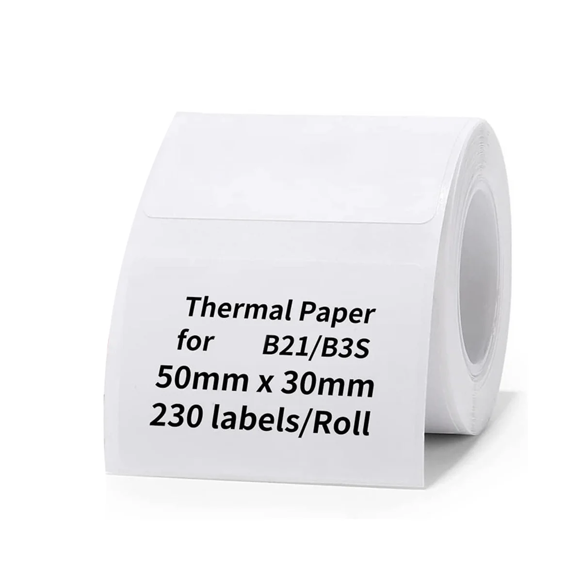 Label Maker Tape 50X30mm Waterproof Sticker 230 Paper Labeling Replacement with Self-Adhesive for B21/B3S Lable Printer