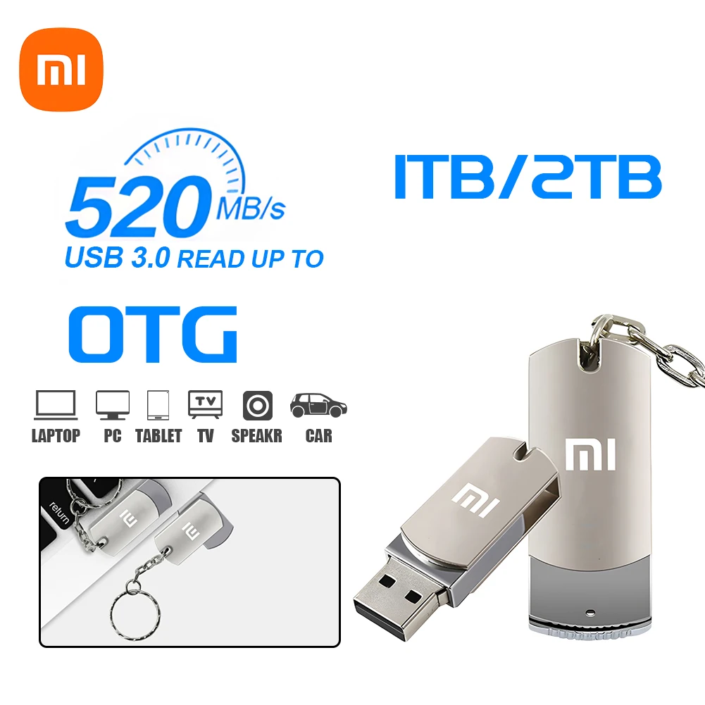 Lenovo 16TB 2TB USB 3.2 Flash Drive Pen Drive ad alta velocità Interfaccia Type-C da 1TB Pendrive Flash a doppio uso per computer cellulare