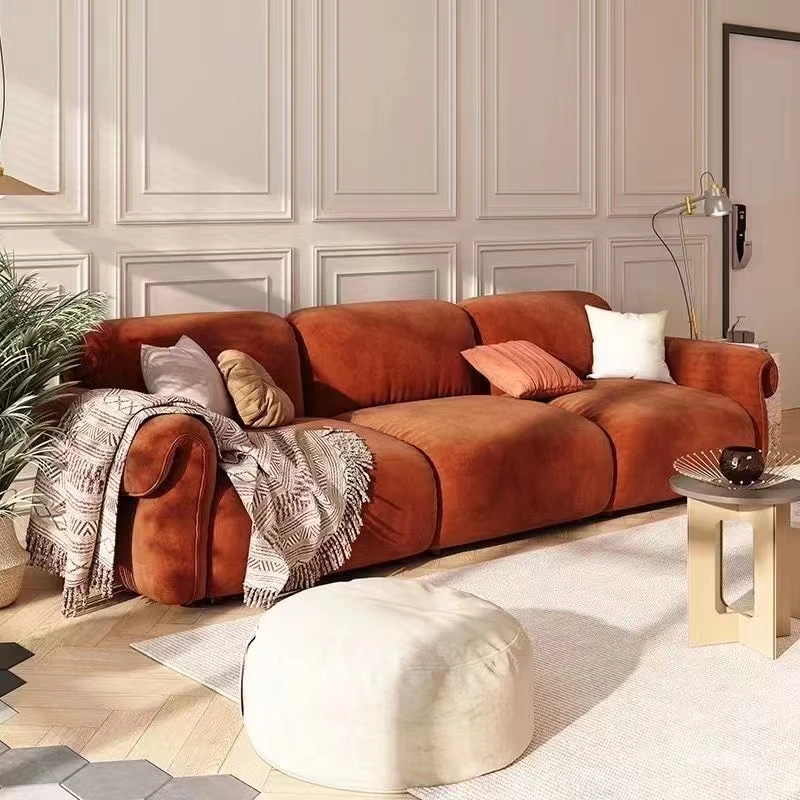 sh-Italian Velvet Fabric Sofa Set Furniture Sofa Set Luxury Sofa Modern#