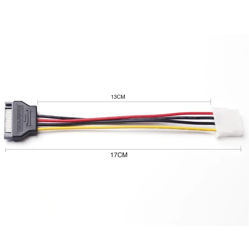 15-Pin Sata Male To Molex Ide 4-Pin Female Adapter Extension Power Cord For Computer Optical Drive Connection Power Cord