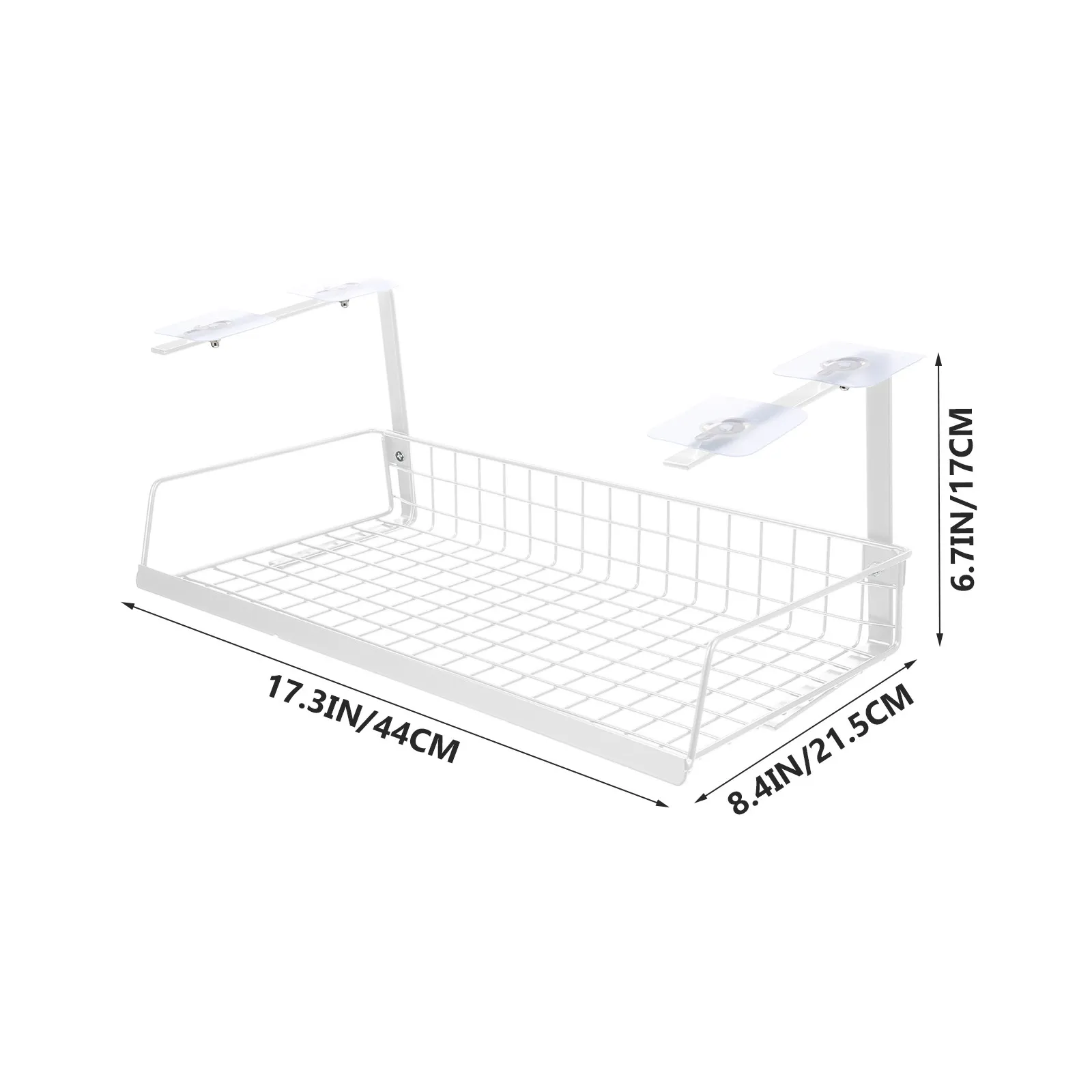 Cable Management Basket Under Desk Wire Organizer Rack Cord Holder Compact Cable Storage Solution for Desk Power Supplies
