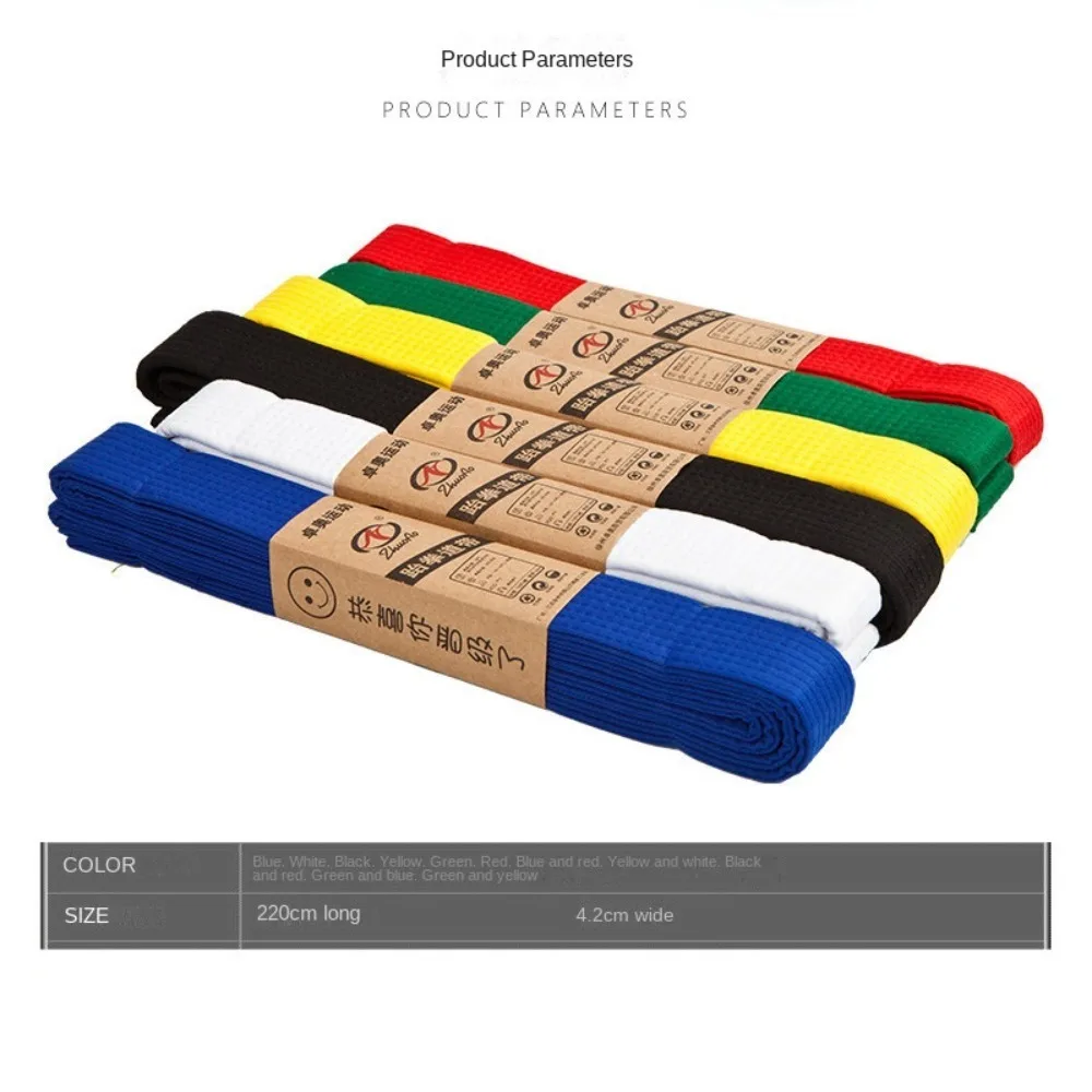 

Хлопковый пояс для тхэквондо, униформа 2,2/2,8 м, цветные рейтинговые ремни, цветной черный/красный/зеленый/желтый udo, стандартные ленты для джиу-джитсу для взрослых