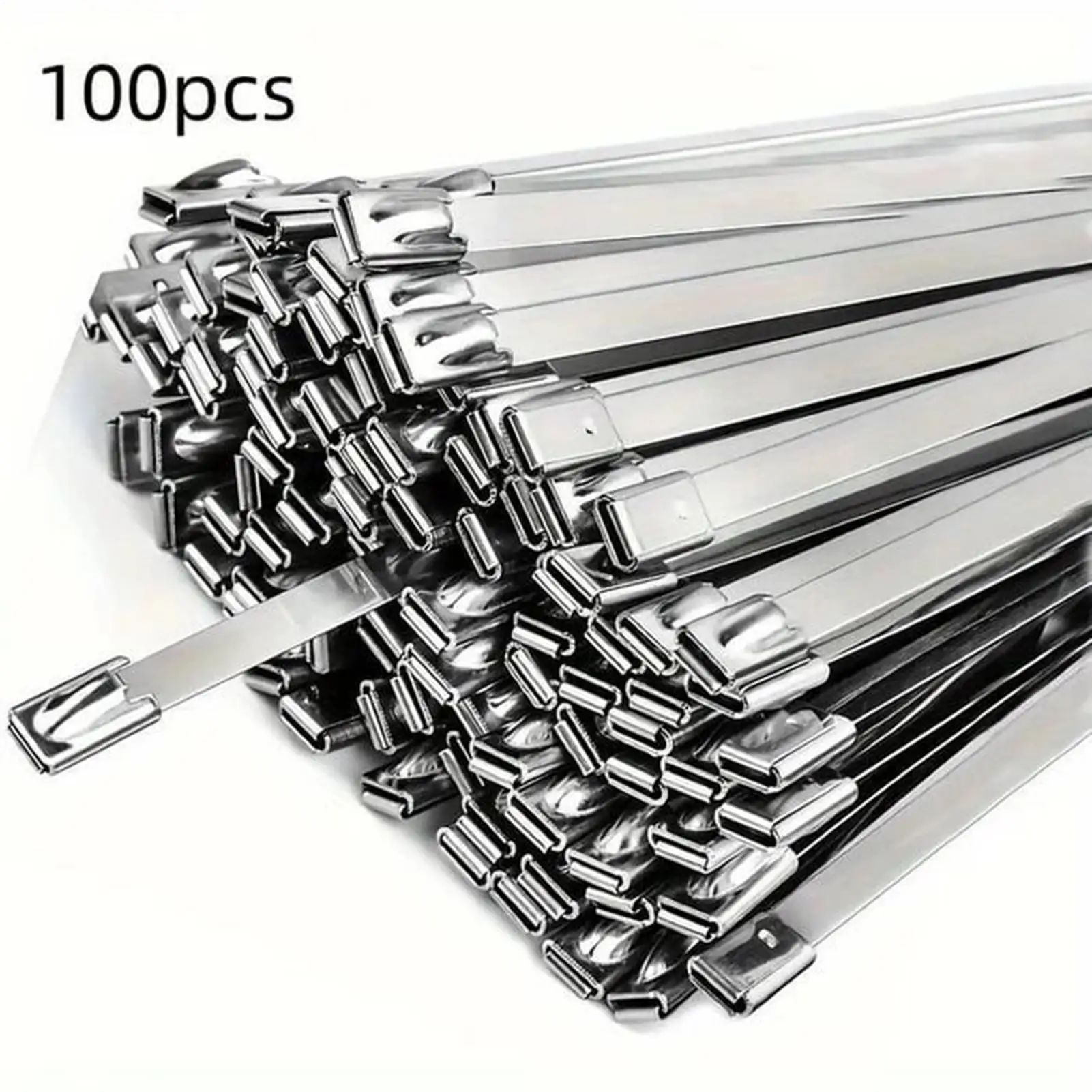 

Stainless Steel Zip Ties 100 Pieces Stainless Heavy Duty Zip Ties Electrical Cord Management for Agricultural Fencing Supplies