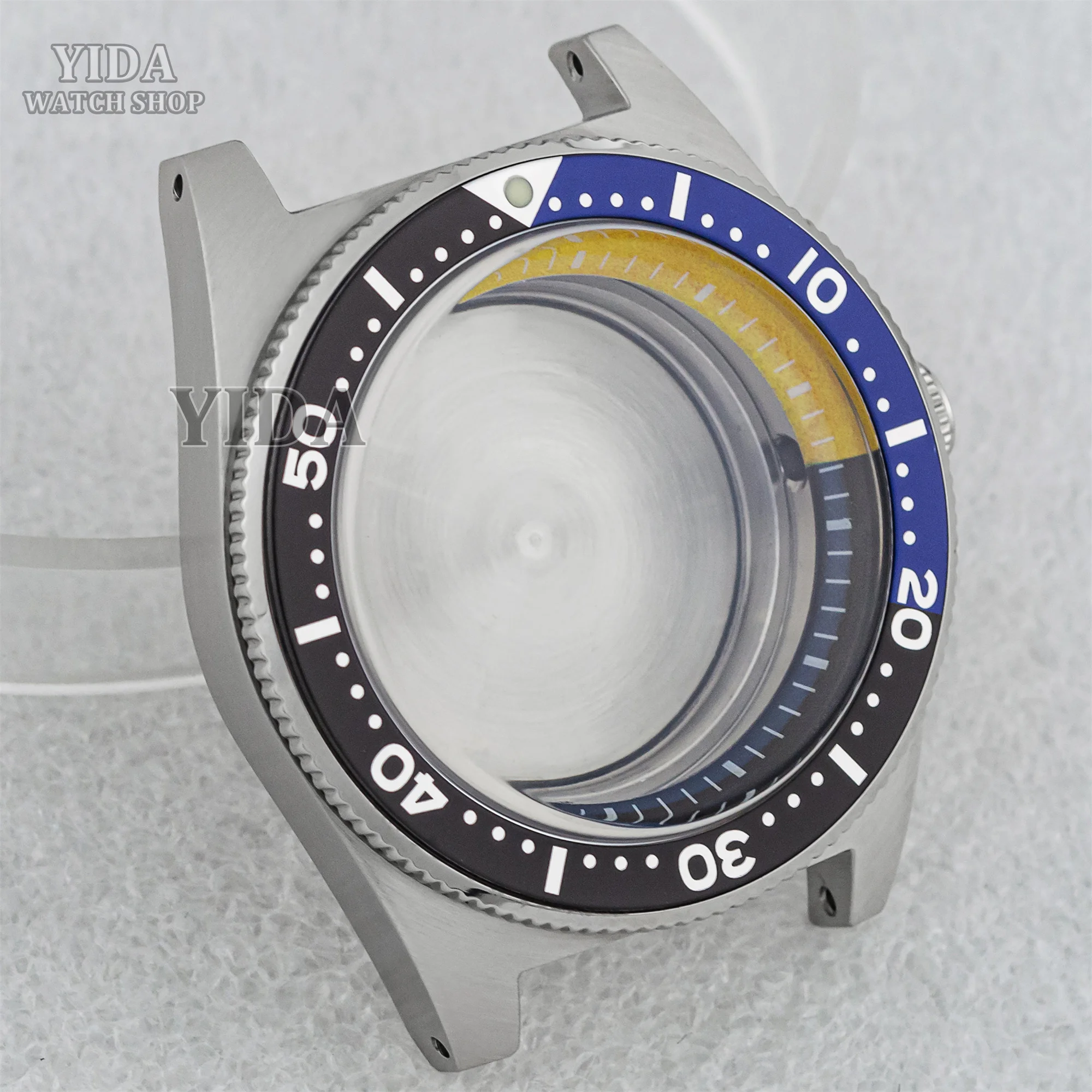 40 مللي متر 30ATM مقاوم للماء ساعة حافظة فقاعة الياقوت الزجاج الفولاذ المقاوم للصدأ ل 62MAS الغوص صالح NH34 NH35 NH36 حركة الملحقات #6