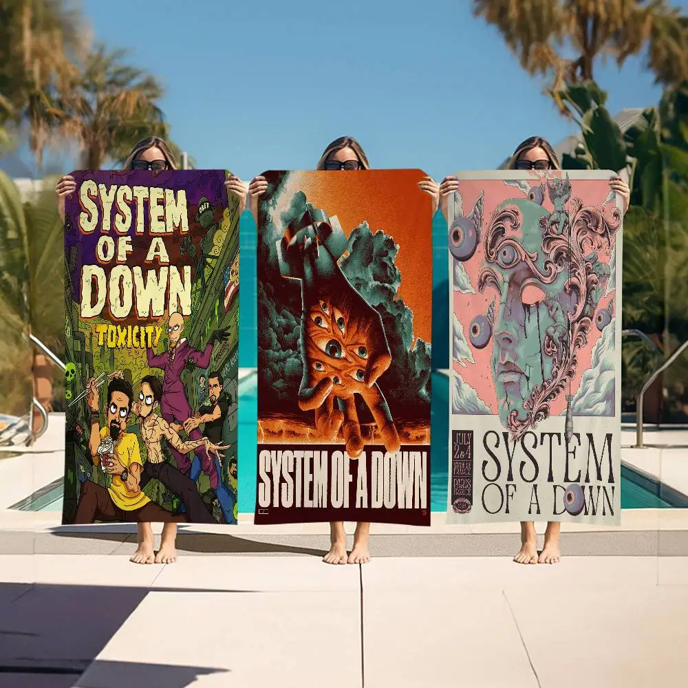 S-System Of A D-Down Band Singe Big Microfiber Beach Towels Quick Dry Towel Sand Beach Towels Pool Towel For Travel Swim Pool