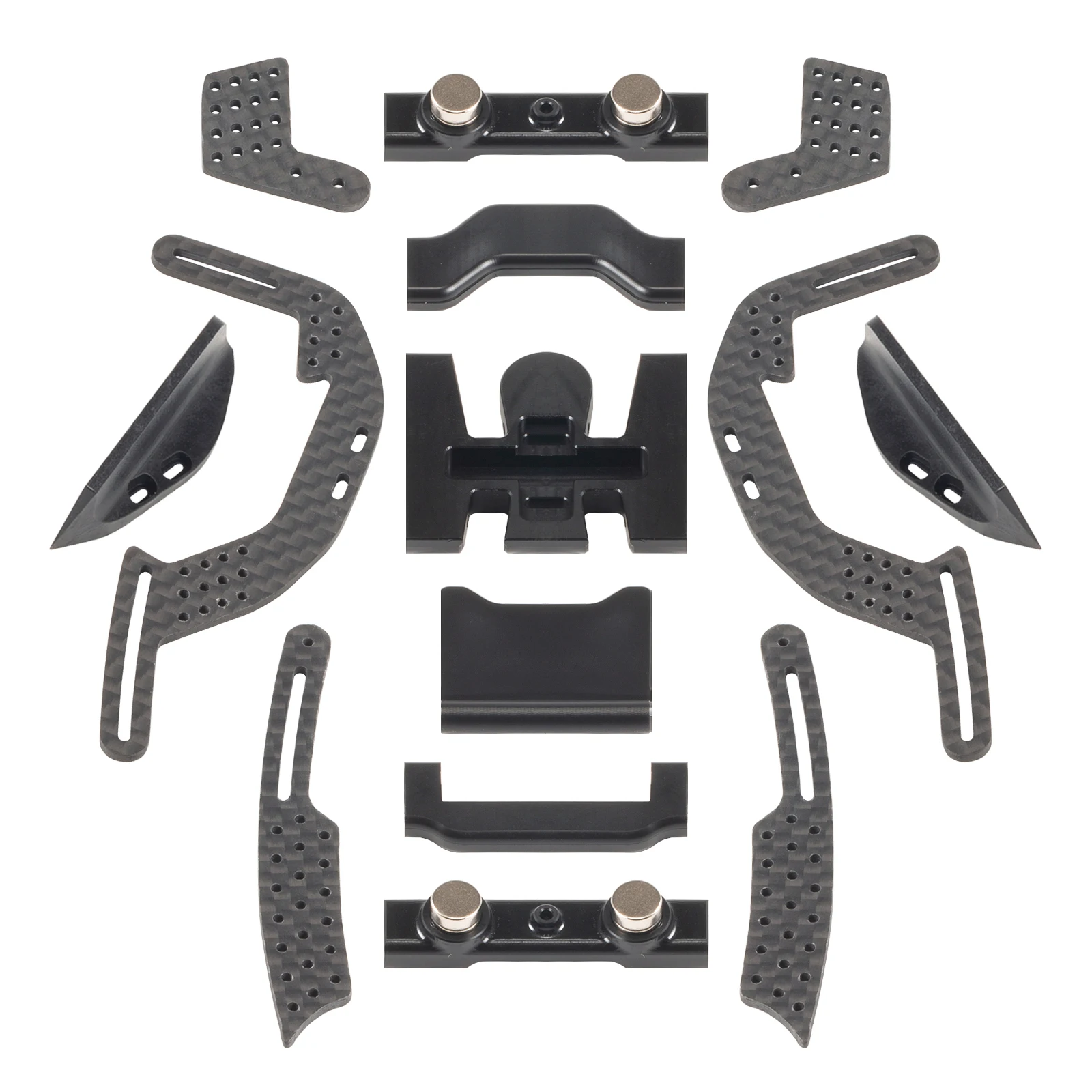 Carbon 1/24 LCG Chassis Kit with High Clearance Adjustable Wheelbase for SCX24 Custom Builds Performance Comp Rigs