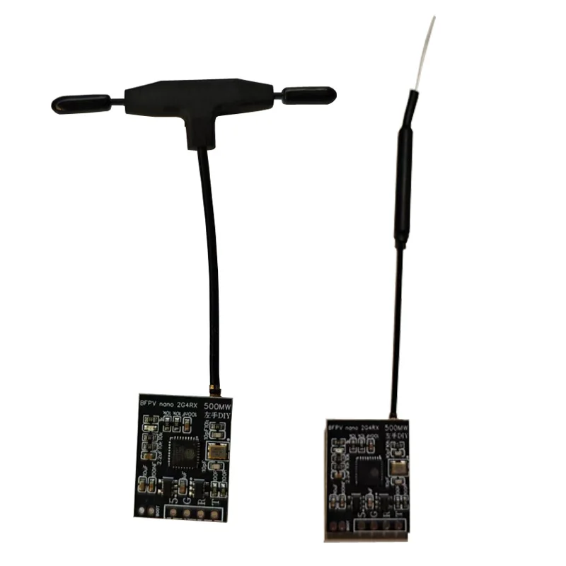 1PCS 2.4G 500mw Backhaul Modulo ricevitore ELRS ad alta sensibilità Tipo T/Antenna tubo di rame opzionale per parti di droni da corsa FPV RC