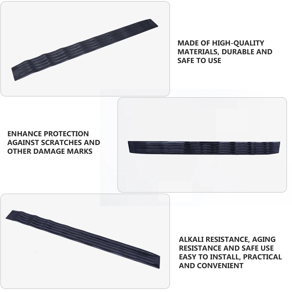 

104 Cm Car Protection Strip 90 Cm Trunk Guard Durable Rubber Bumper Protector Scratch Proof Anti Collision Seal Strips Car Door
