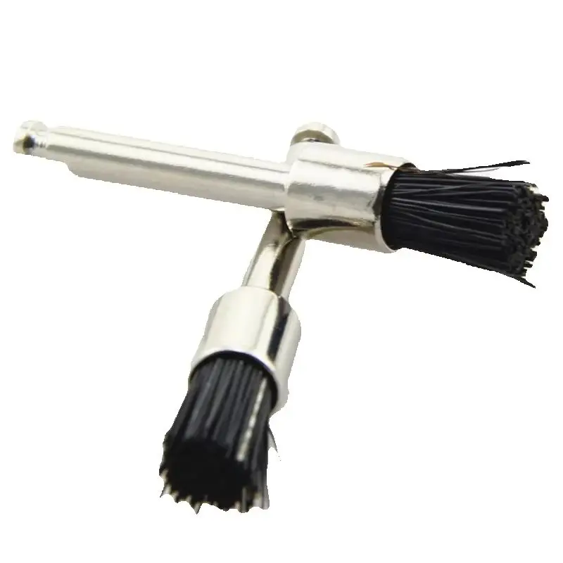 1000PCS Dental polish prophy brush Latch style flat Prophylaxis brush polishing Black bristle Filament brush bristle brush PB350