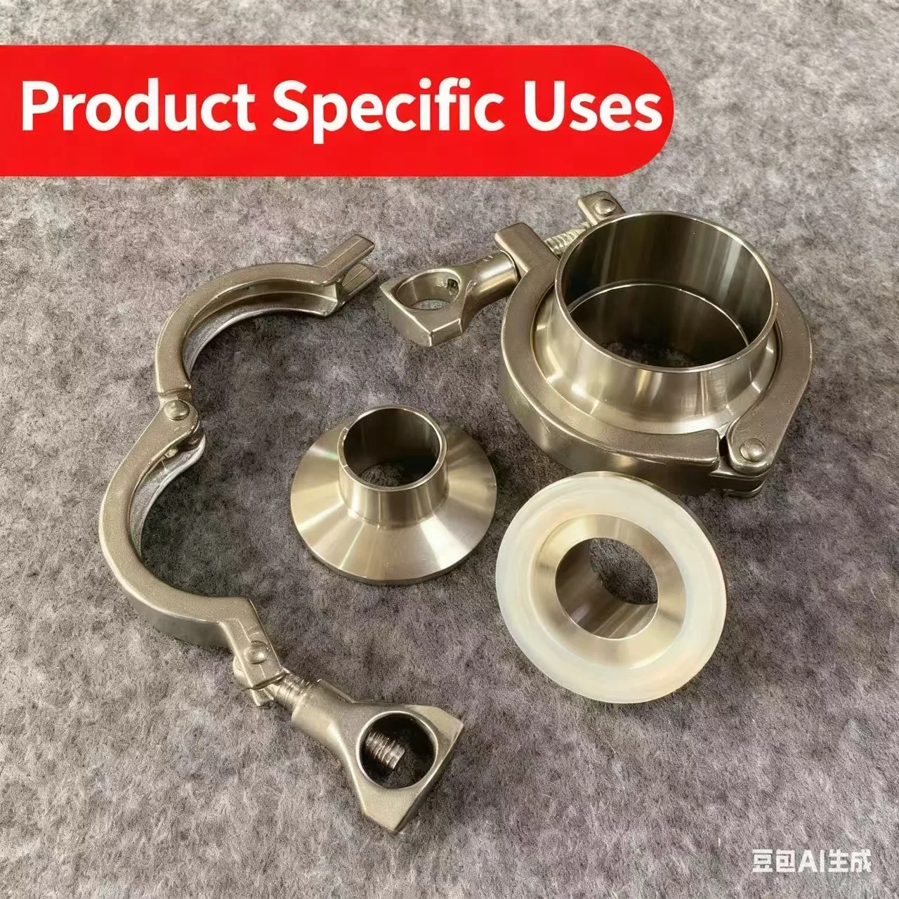 Joint d'étanchéité en Silicone sanitaire à trois clips, 5 pièces, haute transparence, 1.5 "2" 2.5 "3" 3.5 "4", avec anneau, qualité alimentaire faite maison