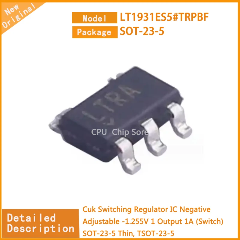 5Pcs/Lot New Original LT1931ES5#TRPBF LT1931ES5 Switching Regulator IC Negative Adjustable -1.255V 1 Output 1A (Switch) SOT-23-5