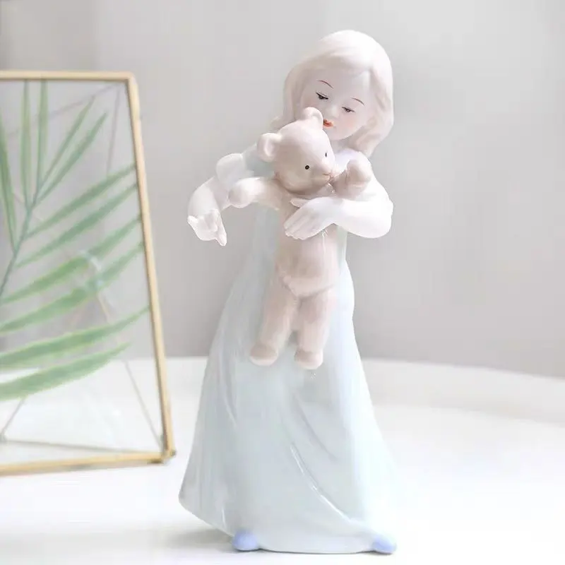 

Creative jewelry cute girl bedroom partition desktop ceramic dresser decoration small ornaments mother's love, girl gifts