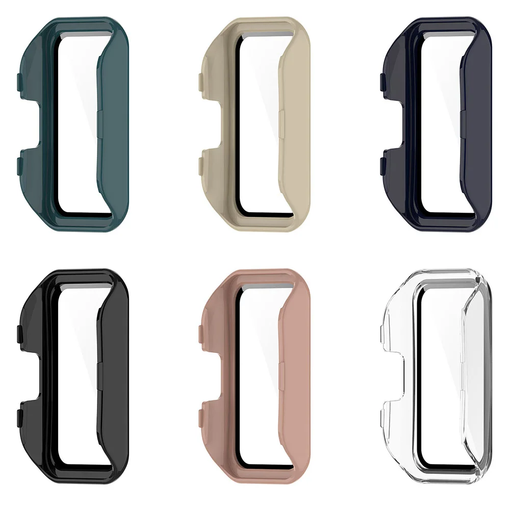 화웨이 밴드 8 용 시계 케이스, 풀 커버리지 범퍼 PC 하드 케이스 커버, 고품질 강화 유리 화면 보호기 포함, 2 in 1