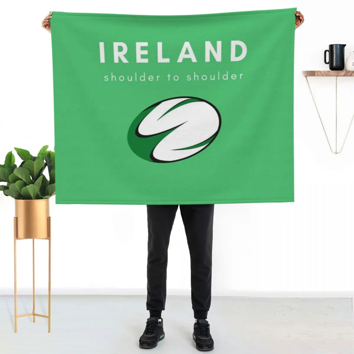 Ireland's Call. Irish Rugby Team Jersey. 6 Nations Tournament. Throw Blanket Sofa Quilt Retros Single Thin Blankets