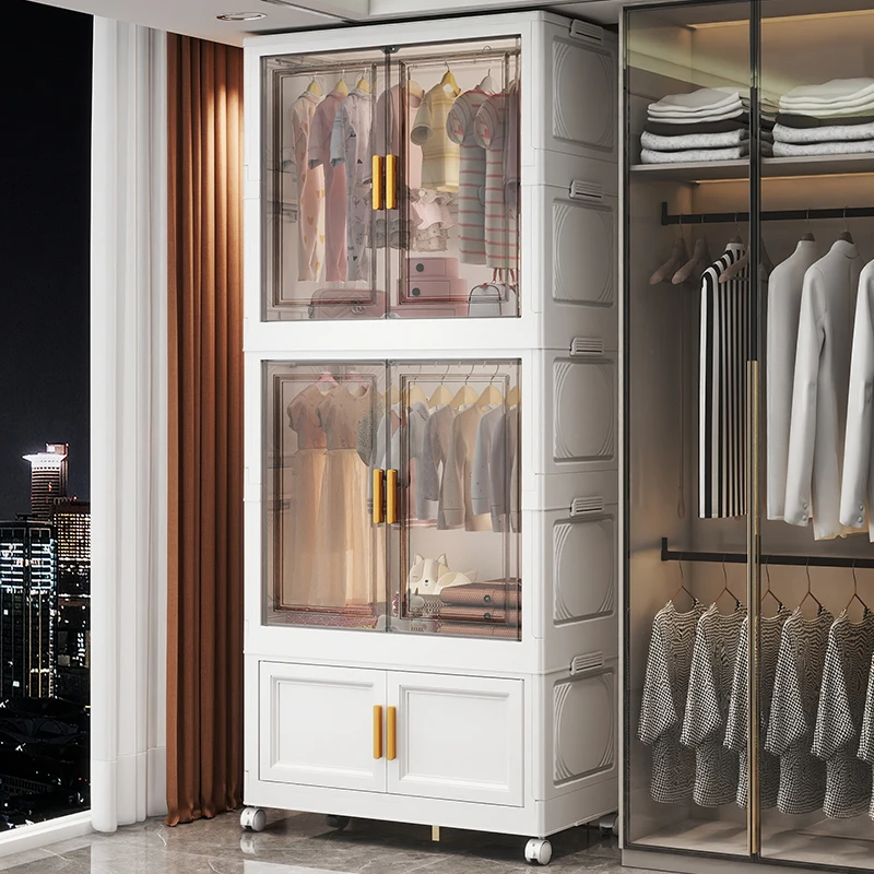 

Wholesale New Design Multi-size Wardrobe Home Combination Wardrobe Foldable Plastic Clothes Storage Cabinet for Clothespromote s