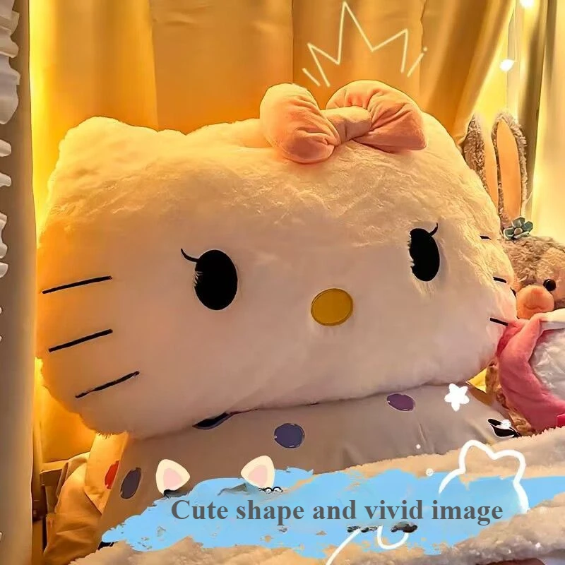 New cartoon anime character Hello kitty plush bedside cushion sofa cute big back cushion girl kawaii sofa seat waist protector