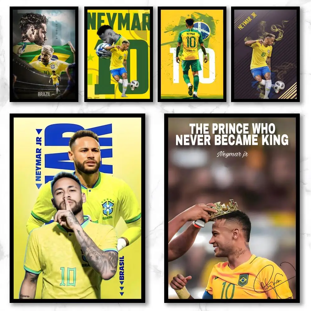 Athlete N-Neymar Jr Poster Graffiti Art Posters, Chic Wall Decor for Home, Studio, Office & Coffee Shop
