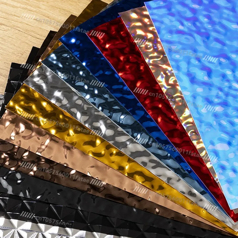 

wedding background mirror embossing Water ripple plate mirror metal decoration mask shopping mall display ceiling