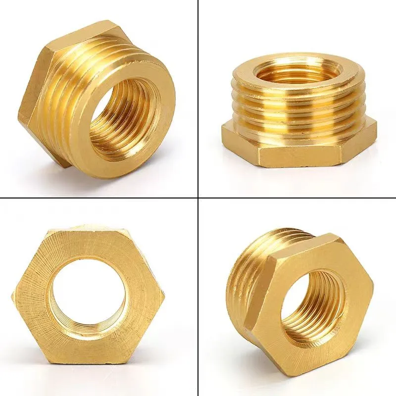 Brass Adapter Fitting BSP Reducing Hexagon Bush Bushing Male to Female Connector Fuel Water Gas Oil 1/8" 1/4" 3/8" 1/2" 3/4" 1"