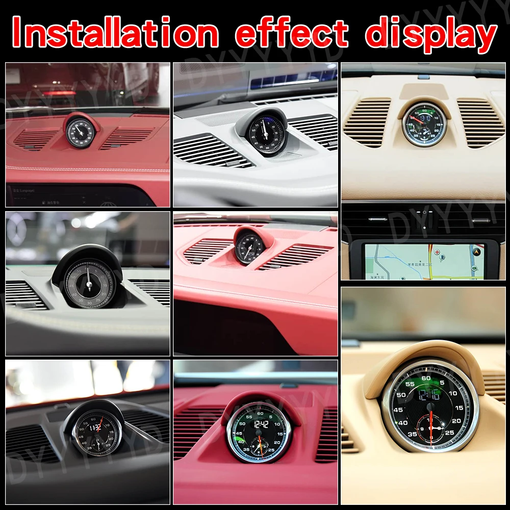 Cronômetro lcd para porsche 911 991 992 12-25, painel de instrumentos, cronómetro esportivo, medidor eletrônico de tempo, acessórios para carro